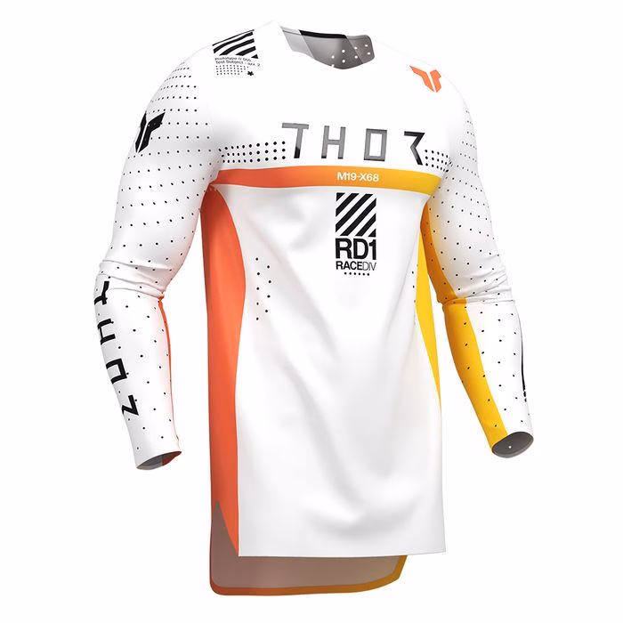 Thor MX Sportmode Synth Motocross Jersey White
