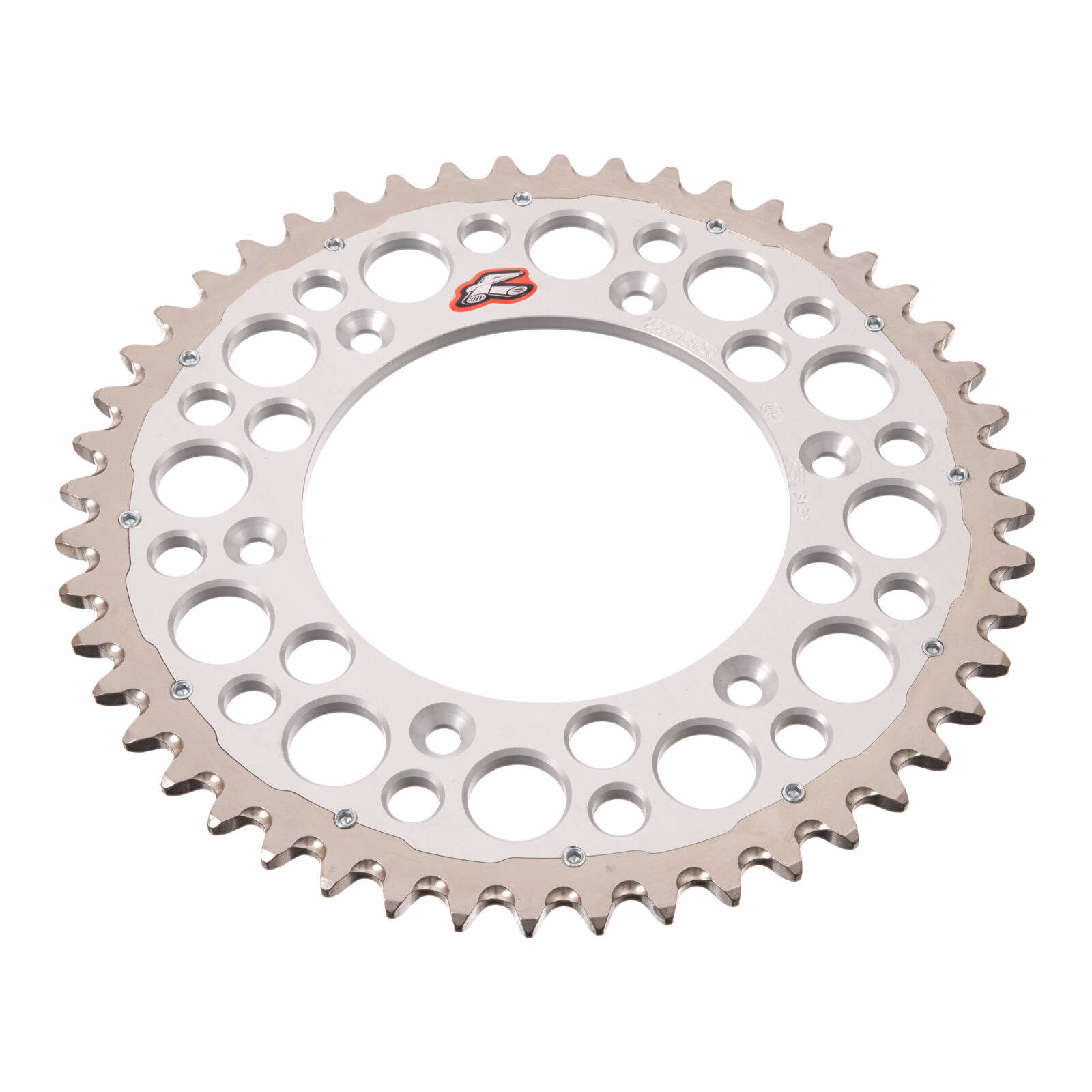 Renthal Sprocket Twinring Silver 48T Bi-Metal Grooved - Image 2