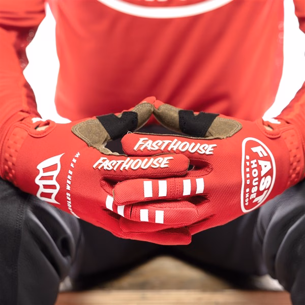 Fasthouse Speed Style Ramble Motocross Gloves Red