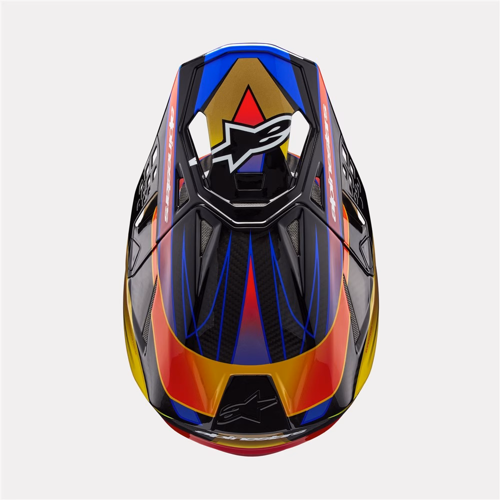 Alpinestars Supertech S-M10 Motocross Helmet Era Gold/Yellow/Rio Red Gloss