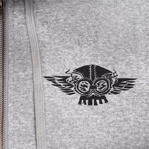 Fasthouse Love Of It Hooded Zip-up Fleece Heather Grey