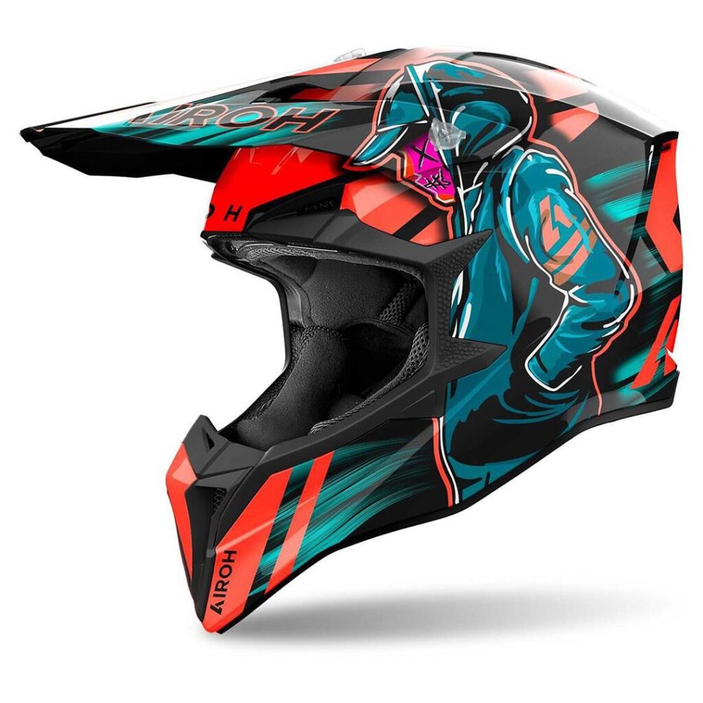 Airoh Wraaap Motocross Helmet Cyber Orange Gloss