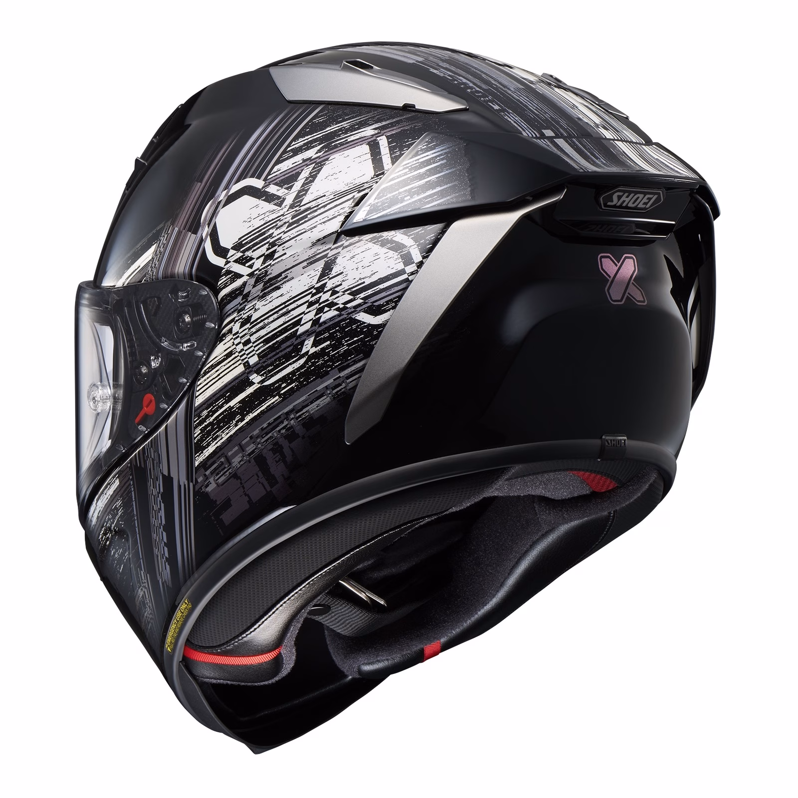 Shoei X-SPR Pro Cross Logo TC-5 Road Helmet Black / White - Image 3