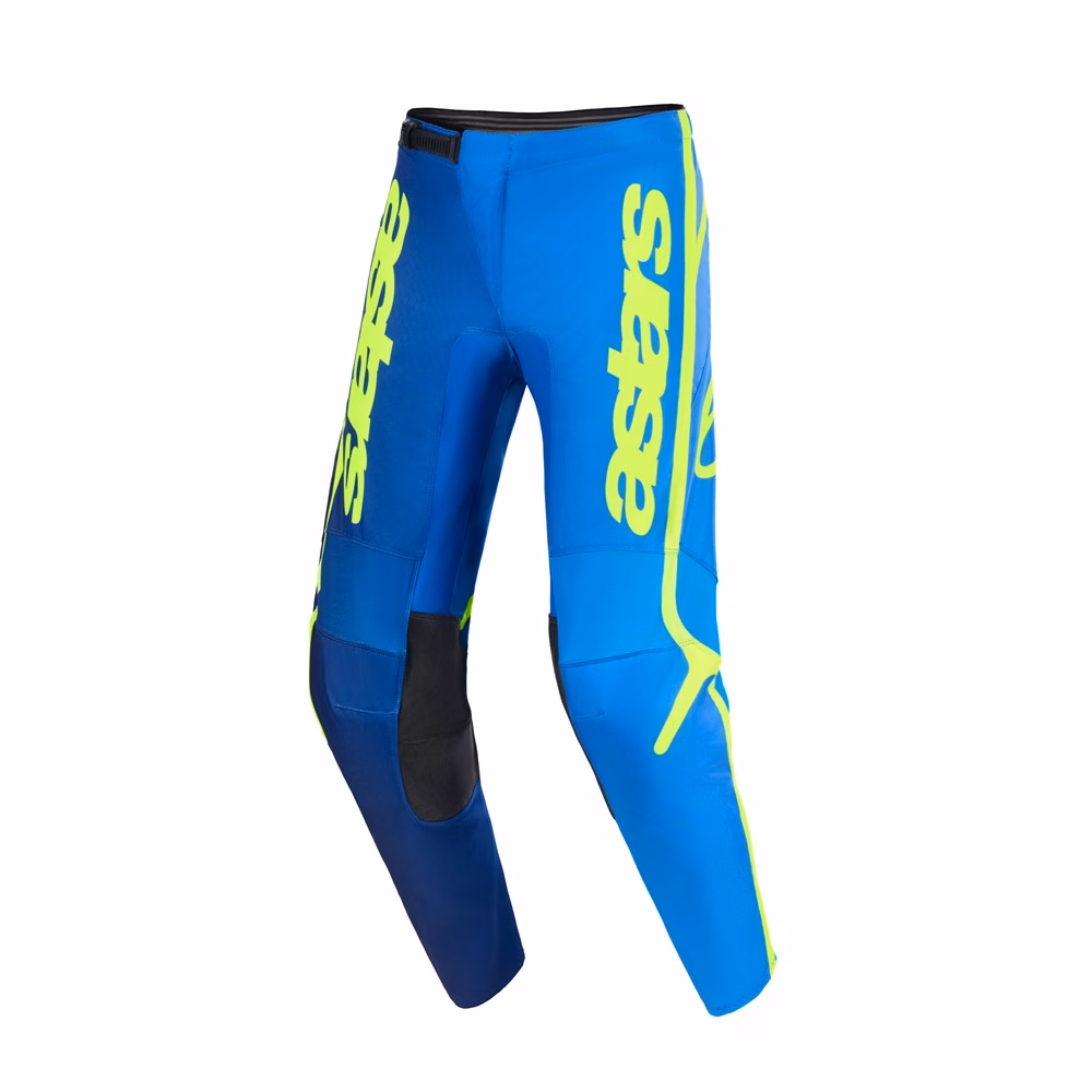 Alpinestars Fluid Apex Motocross Pants Blue/Yellow Fluoro