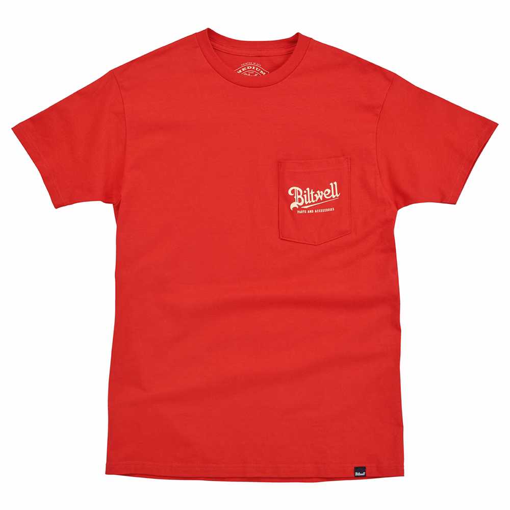Biltwell Pocket Tee Quality Goods Red