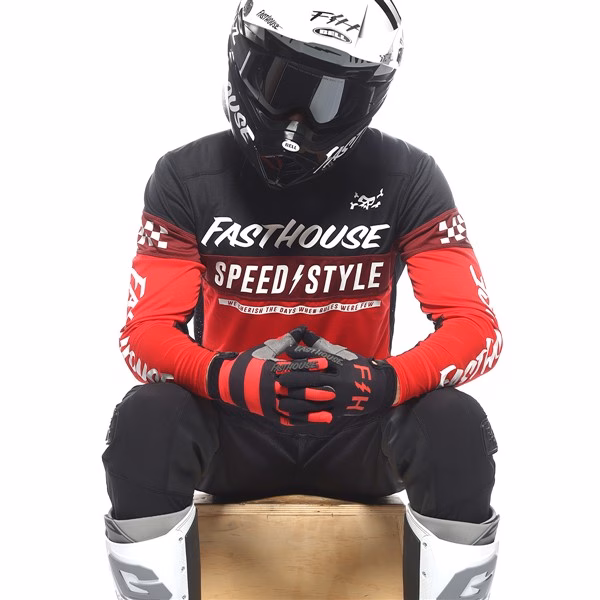 Fasthouse Grindhouse Akin Jersey, Red/Black