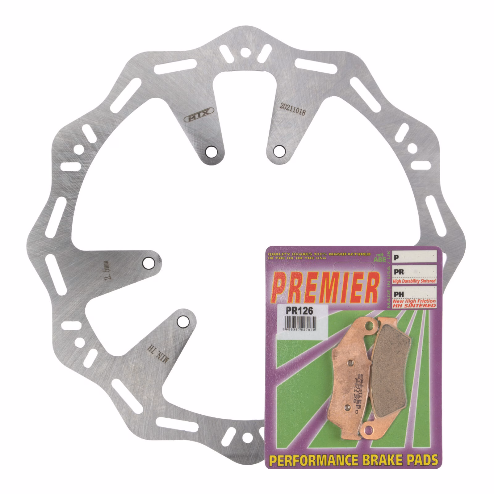 MTX Hornet Disk & Premier Pad Front Kit - Honda - Image 1