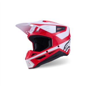 Alpinestars S-M3 Heat Motocross Helmet Red/White/Black Gloss - Image 1