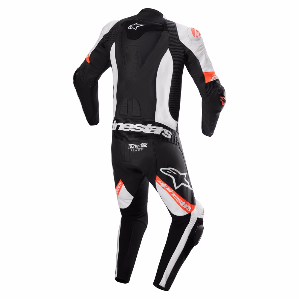 Alpinestars Missile v2 Ward 1Pc Leather Suit Black/White/Red Fluoro