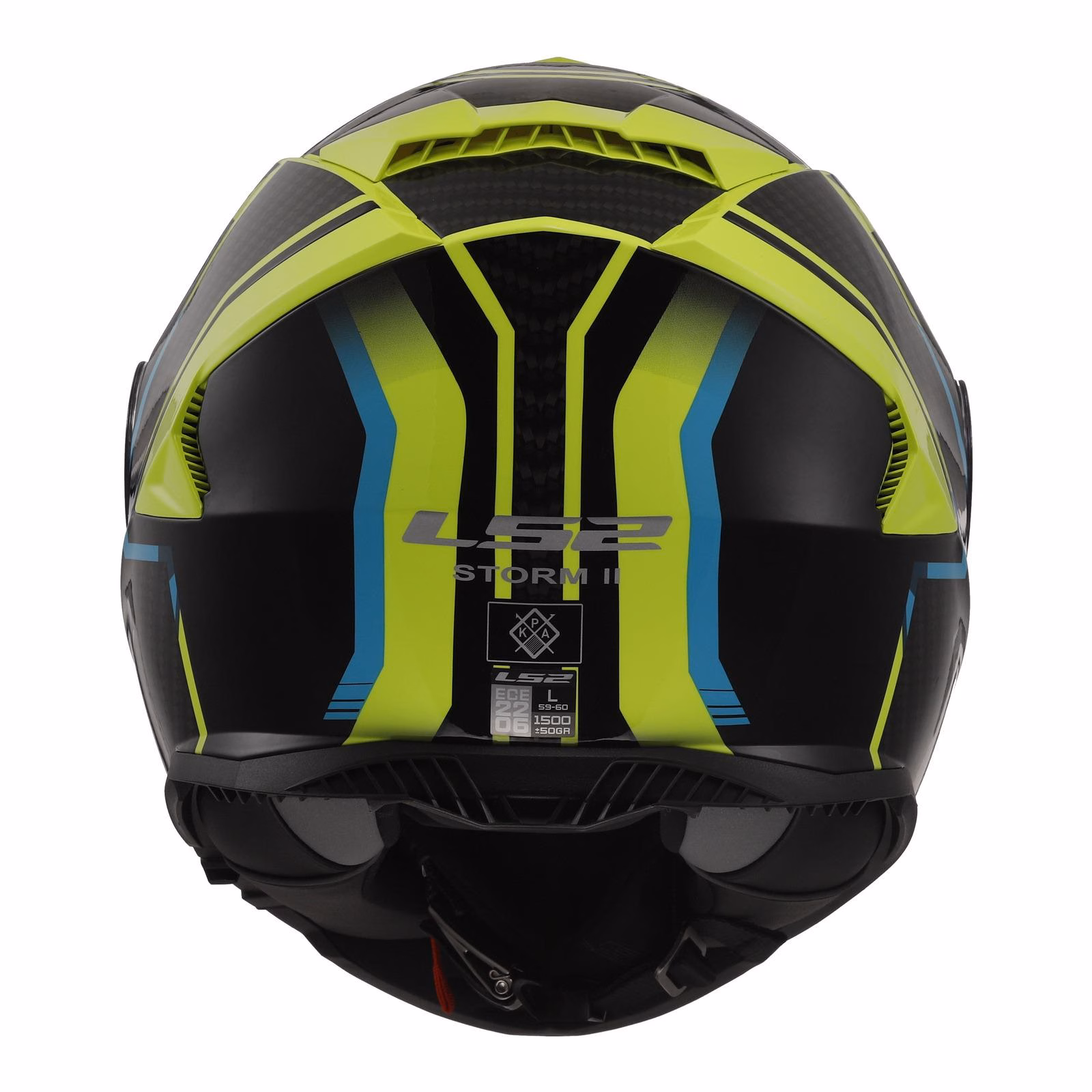 LS2 FF800 Storm II - Tracker Road Helmet Black / High Visibility Yellow - Image 5