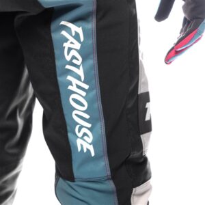 Fasthouse Grindhouse Club Motocross Pants Light Gray/Black/Teal - Image 6