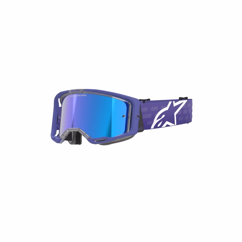 Alpinestars Vision 8 Corp Motocross Goggle Purple - Mirror Blue Lens