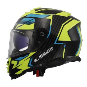 LS2 FF800 Storm II - Tracker Road Helmet Black / High Visibility Yellow - Image 4