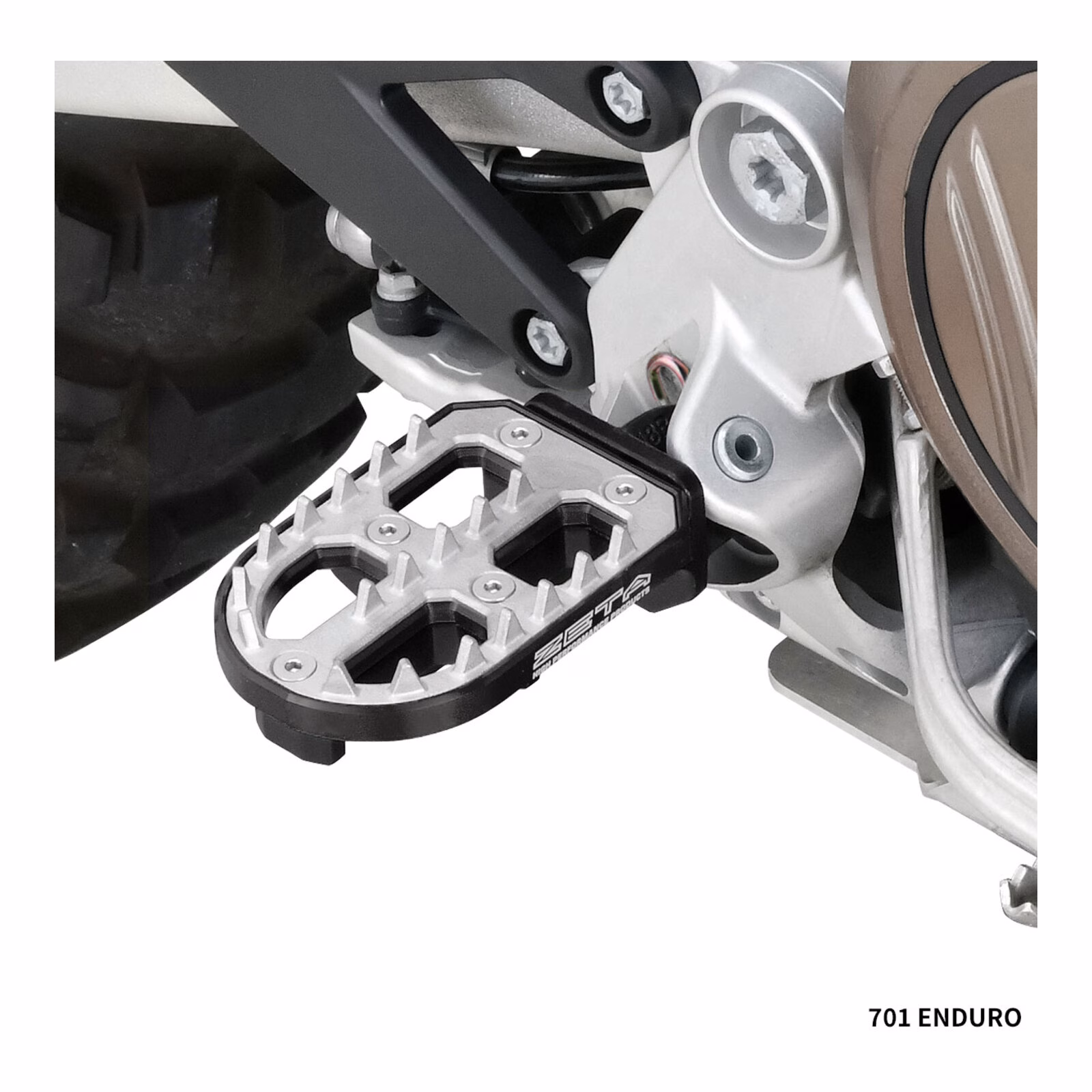 Zeta Adventure Foot Pegs KTM – Black - Image 3