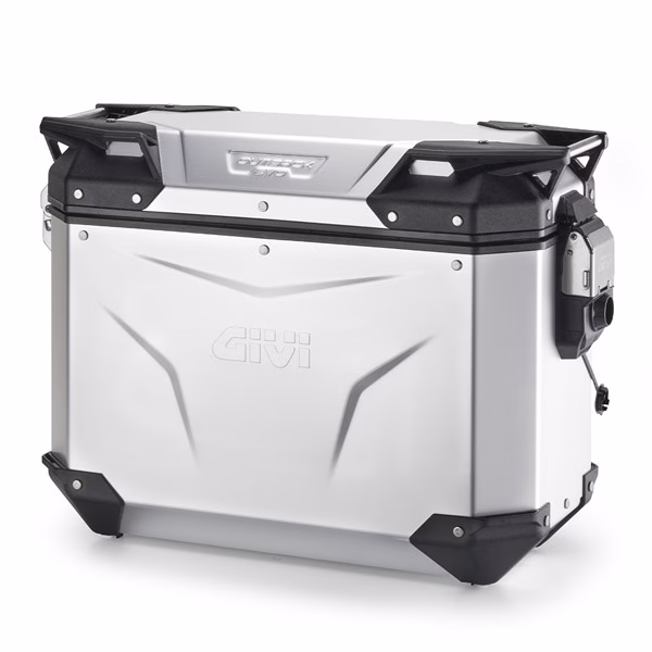 GIVI CAM-SIDE PANNIER LEFT 37LT OUTBACK EVO ALU ANODISED -LOCK SEPARATE