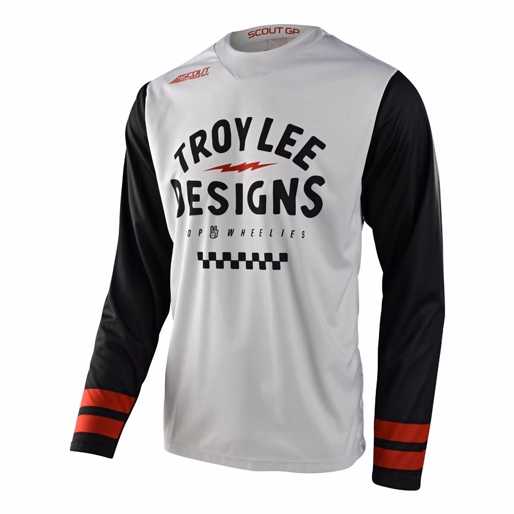Troy Lee Designs Scout GP Ride On Motocross Jersey CHarcoal / Vintage White