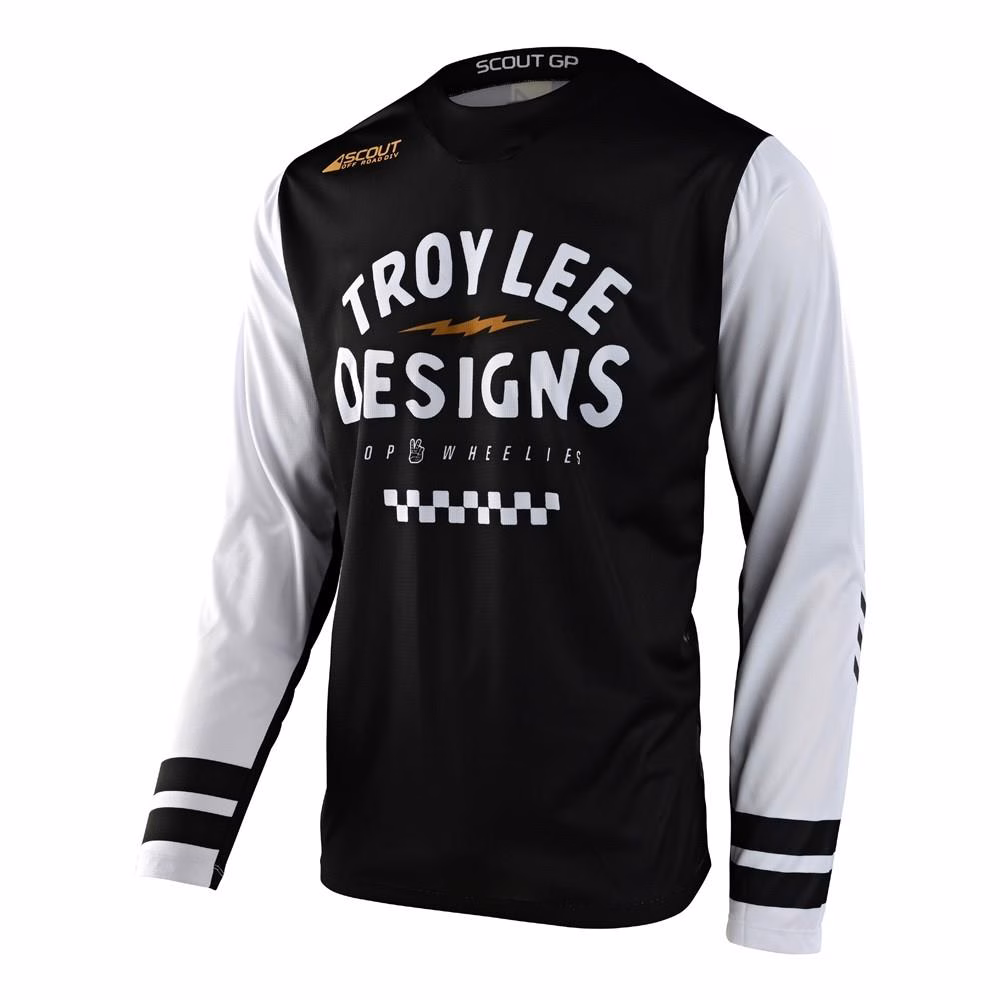 Troy Lee Designs Scout GP Ride On Motocross Jersey Black / White