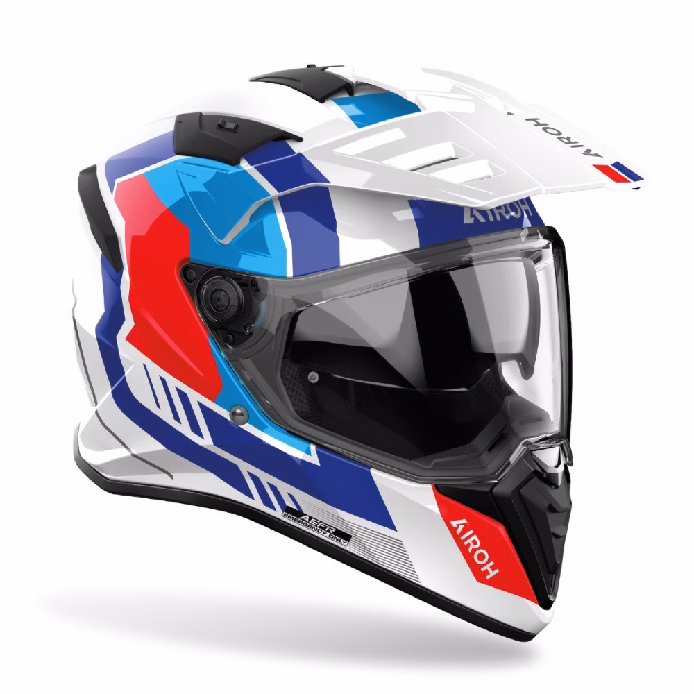 Airoh Bandit Horn Adventure Helmet White Gloss