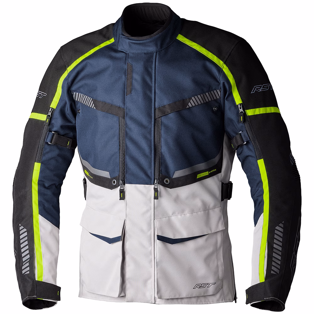RST Maverick EVO CE Textile Road Jacket Navy/Silver