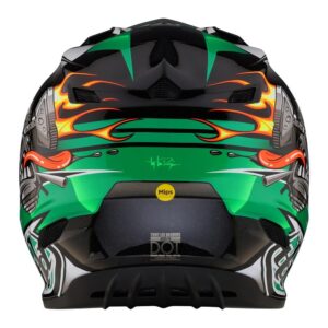 Troy Lee Designs SE4 Polyacrylite Motocross Helmet Carb Green - Image 2