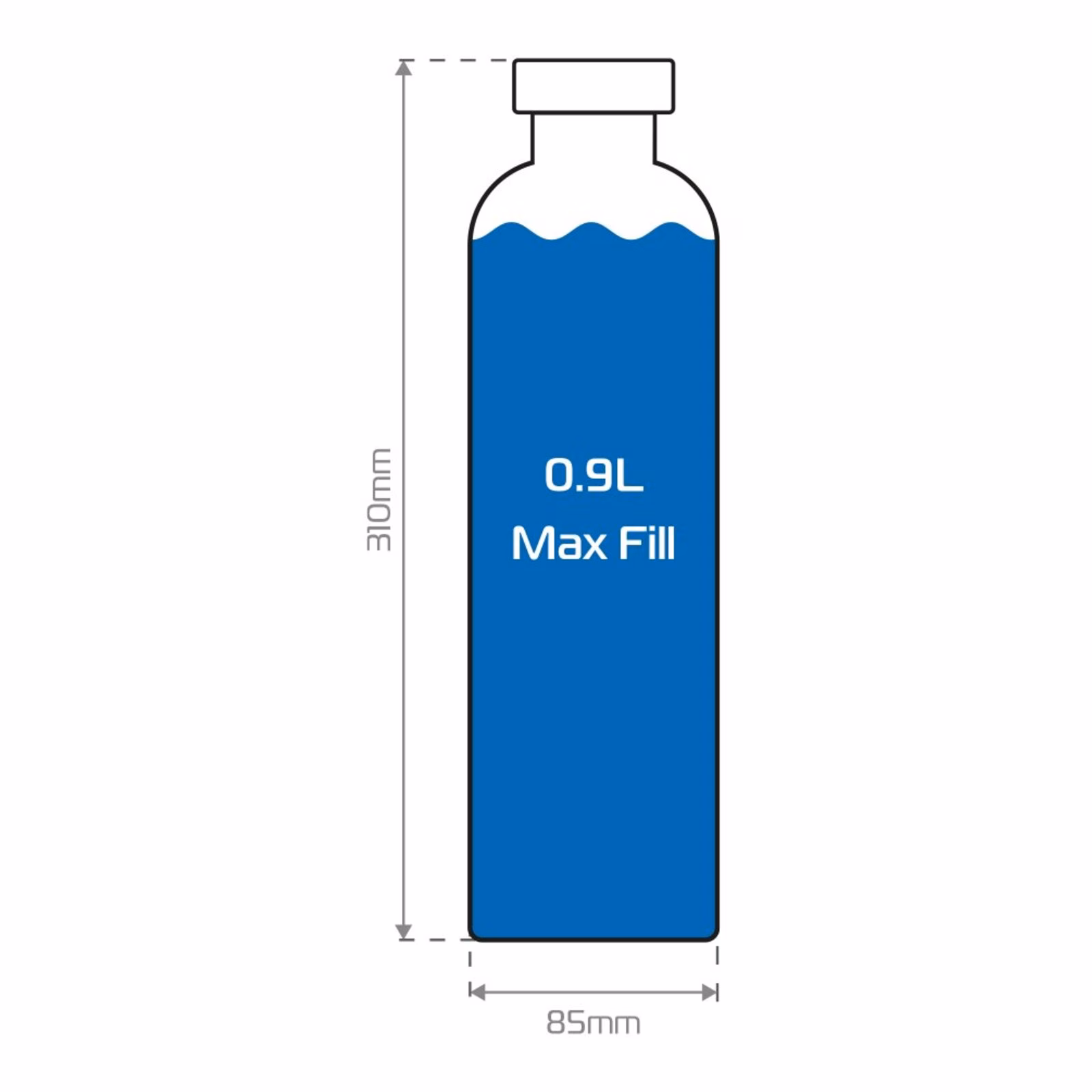 Oxford Aqua Bottle Flask - 1.0L - Image 2