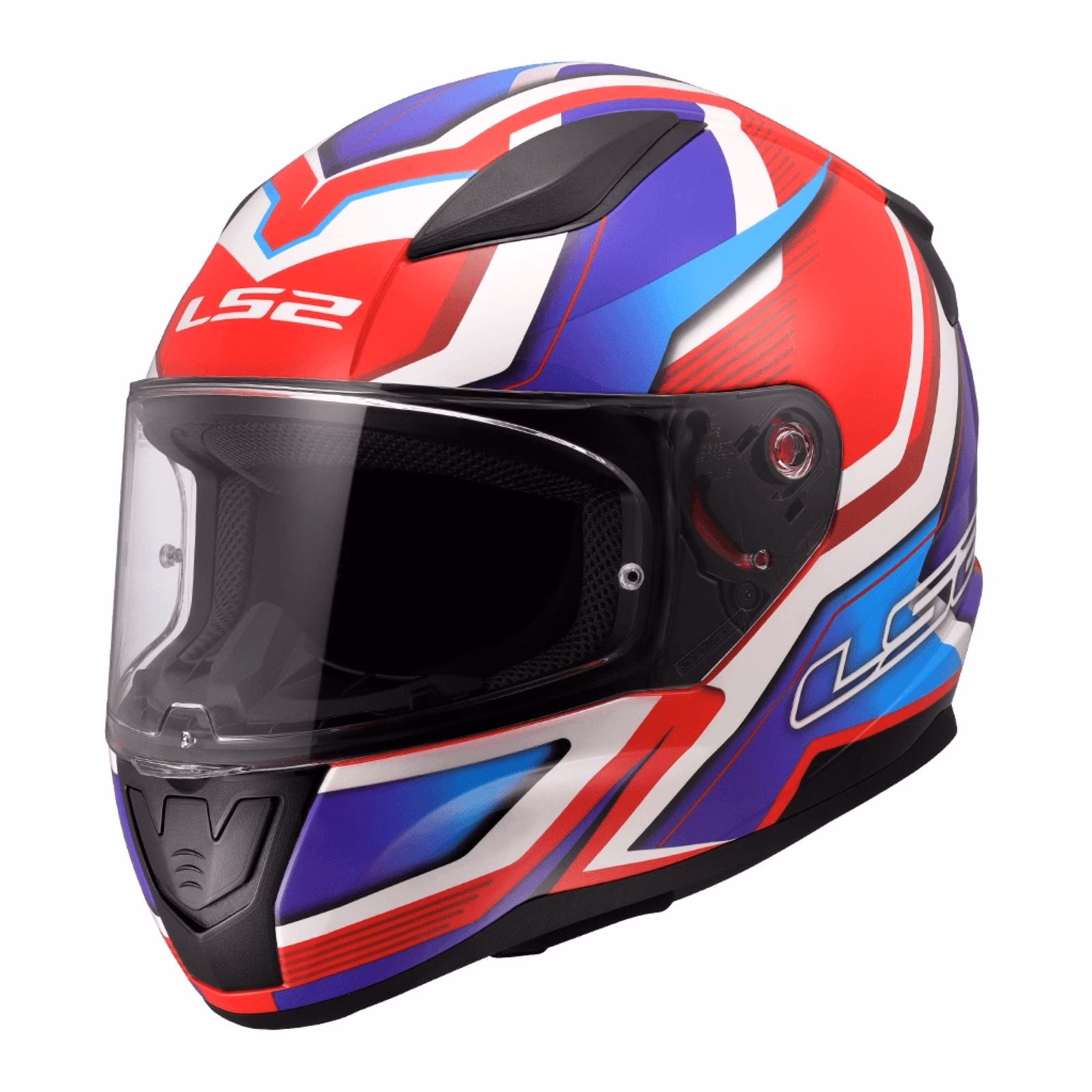 LS2 FF353 Rapid II Flitz Road Helmet White / Blue / Red - Image 1