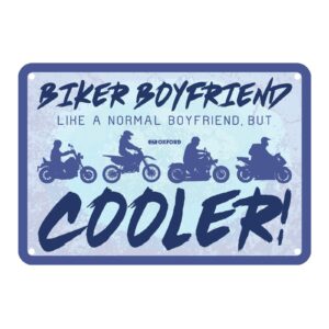 Oxford Garage Metal Sign: "Biker Boyfriend Cooler" - Image 1