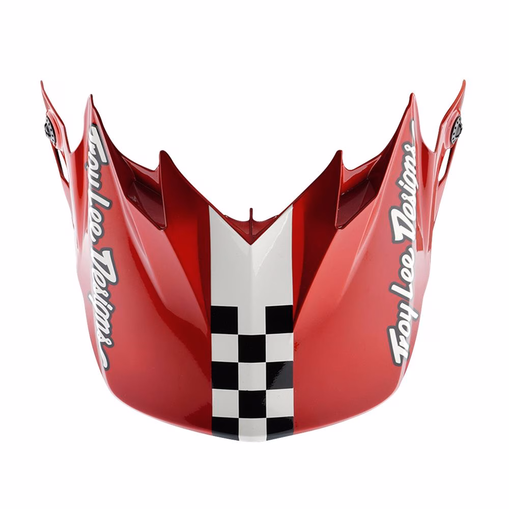 Troy Lee Designs GP Pro Visor Fifty-50 White/Red