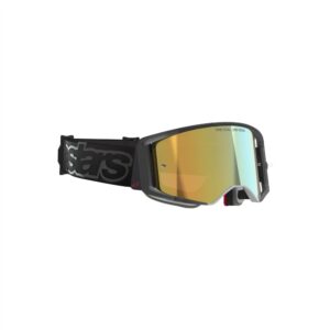 Alpinestars Supertech Vision Vista Motocross Goggles Black - Mirror Gold Lens - Image 3