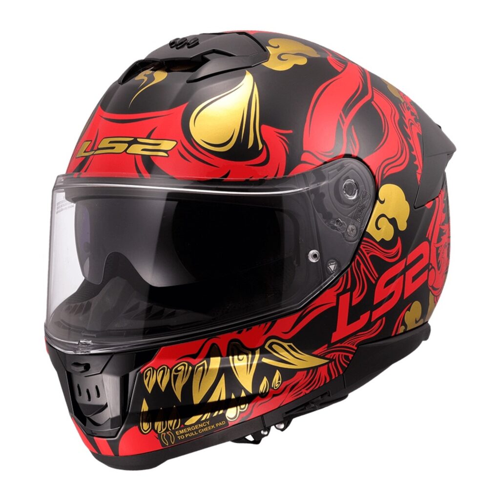 LS2 FF808 Stream II Drako Road Helmet Black / Red