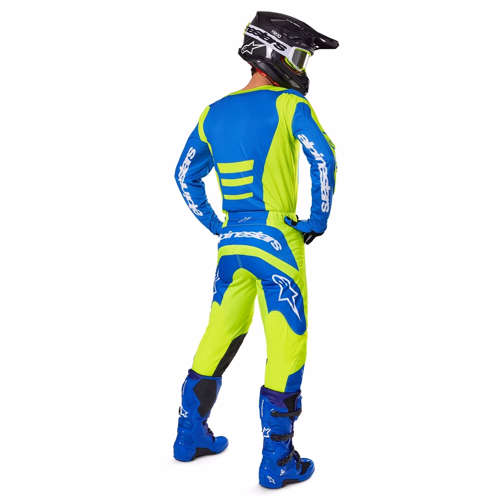 Alpinestars Fluid Haul Motocross Jersey Yellow Fluoro/Blue