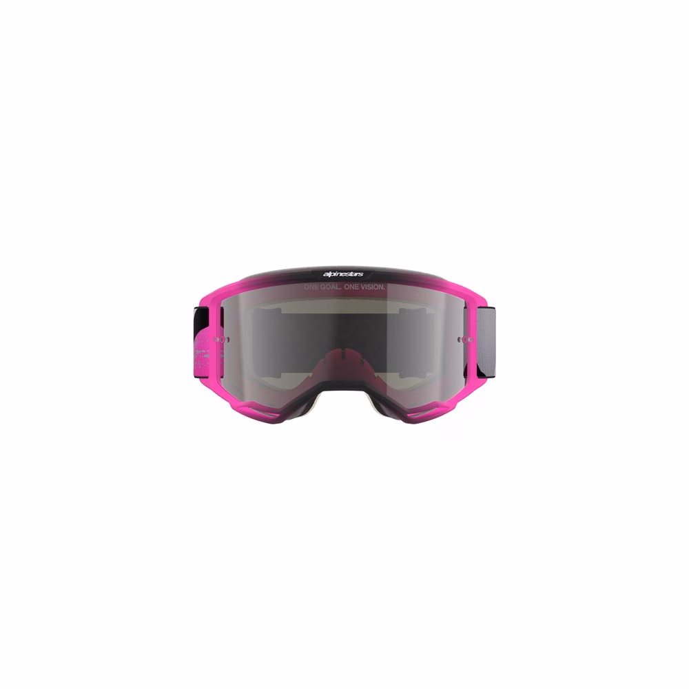 Alpinestars Vision 5 Lahnd Goggle Iron/Pink Fluoro - Mirror Silver Lens