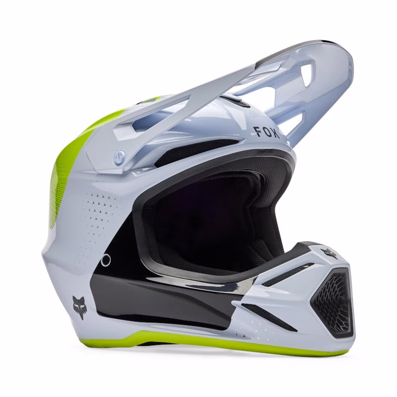 Fox V3 Tine Motocross Helmet White