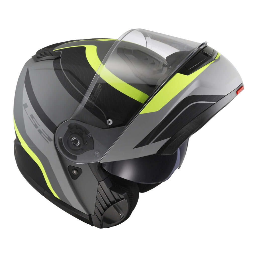 LS2 FF908 Strobe II Monza Flip Front Helmet Matte Black / Hi-Vis Yellow