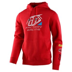 Troy Lee Designs Factory Icon Hoodie Red - Image 2