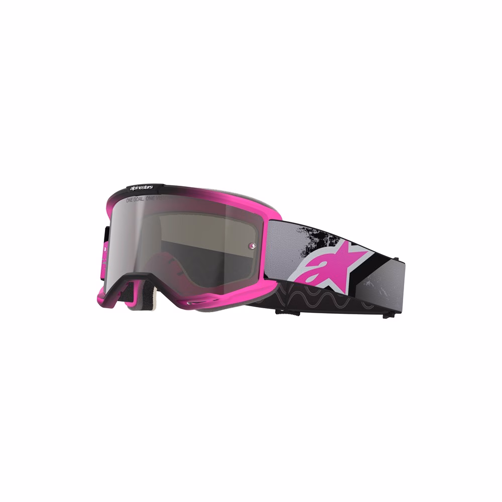 Alpinestars Vision 5 Lahnd Goggle Iron/Pink Fluoro - Mirror Silver Lens