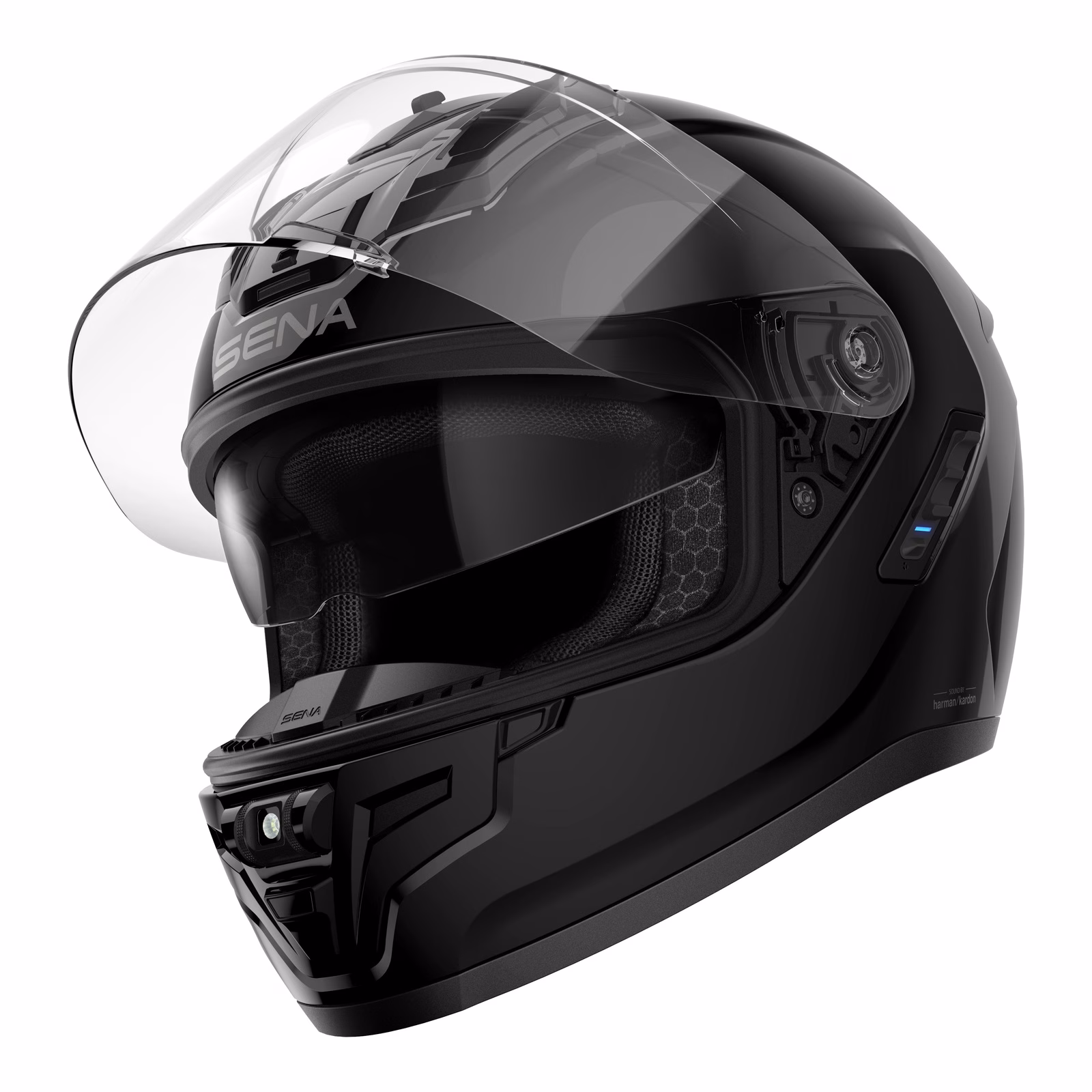 Sena Phantom Smart Road Helmet with Mesh Comms - Matte Black - Image 2