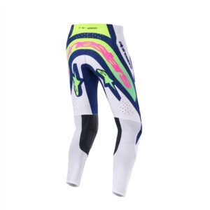 Alpinestars Supertech Vista Motocross Pants Light Gray/Yellow Fluoro/Blue - Image 2