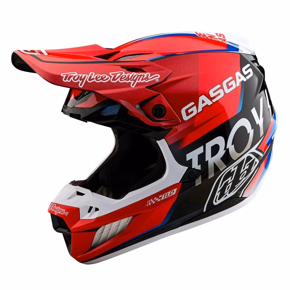 Troy Lee Designs SE5 ECE Composite GasGas Motocross Helmet Fumes Red / Black