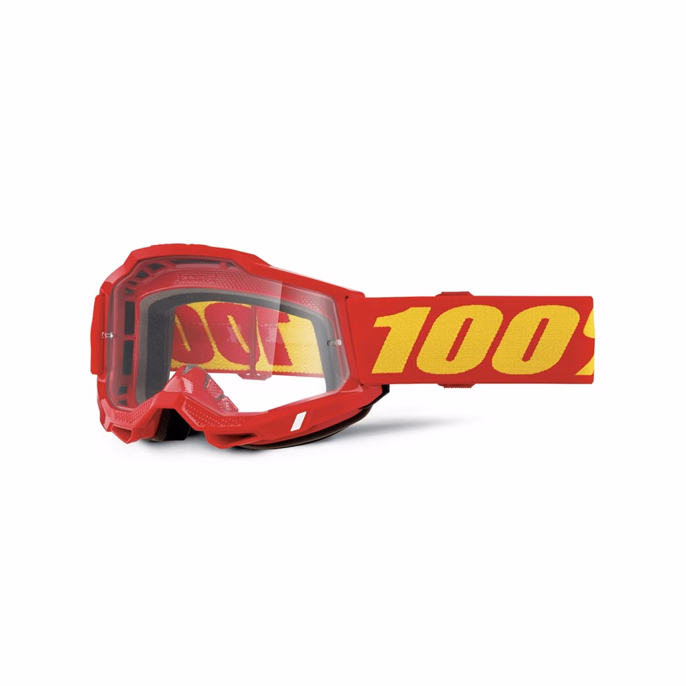 100% Accuri 2 OTG Motocross Goggle Red - Clear Lens