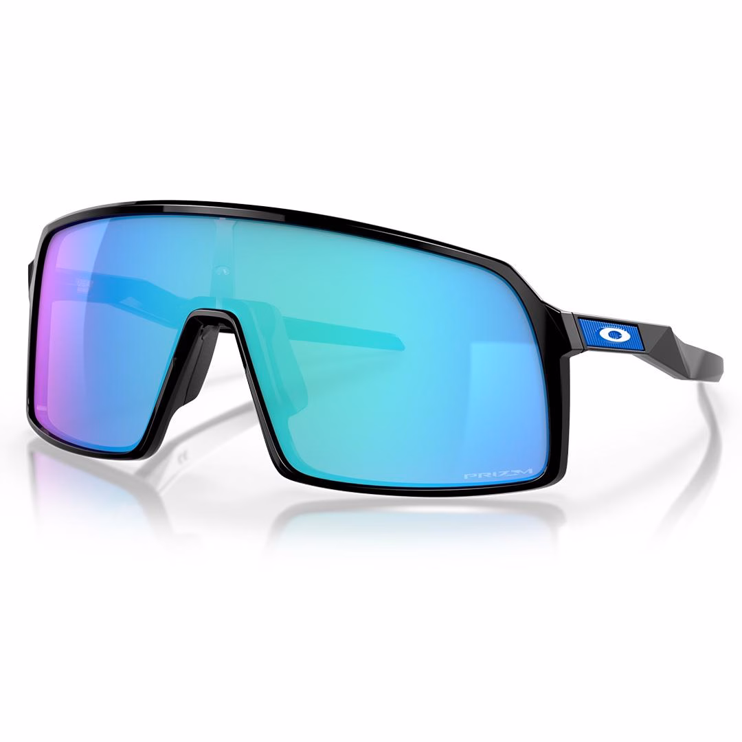 Oakley Sutro Sunglasses Polished Black w/ PRIZM Sapphire - Image 1