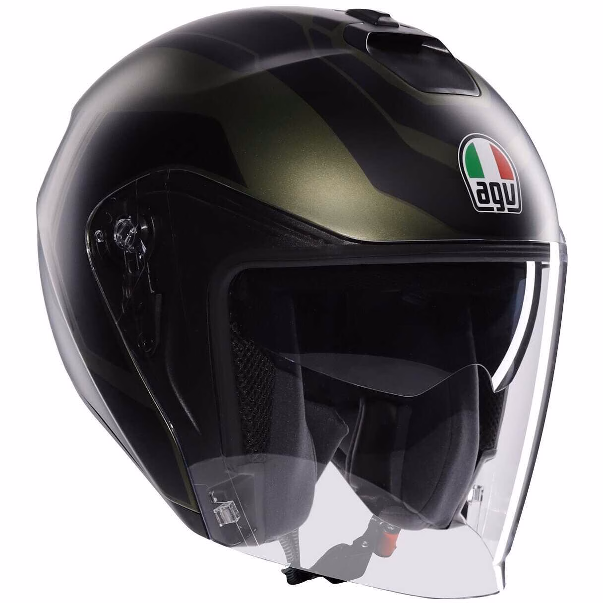 AGV IRIDES SAKAI Open Face Helmet Matte Green/Black - Image 2