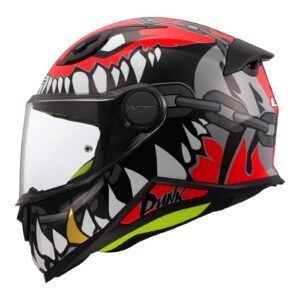 LS2 FF812 KID Punk Road Helmet - Grey / Red - Image 2