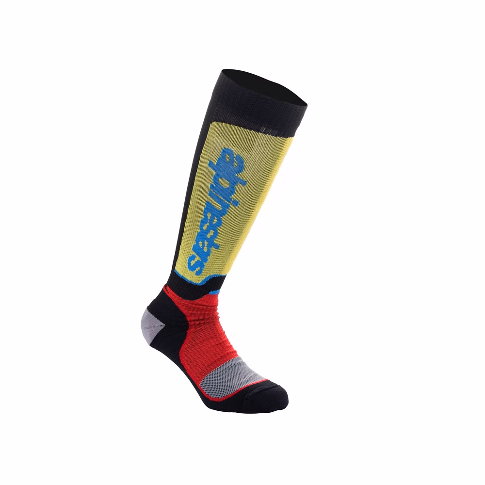 Alpinestars MX Plus Socks Black/Red/Light Blue