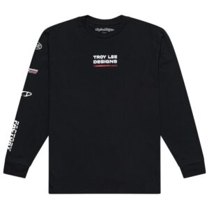 Troy Lee Designs Factory Long Sleeve Tee Black - Image 1