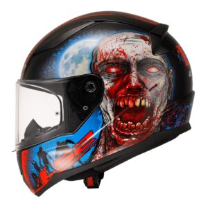 LS2 FF353 Rapid II Zombie Road Helmet Matte Black / Red / White - Image 2