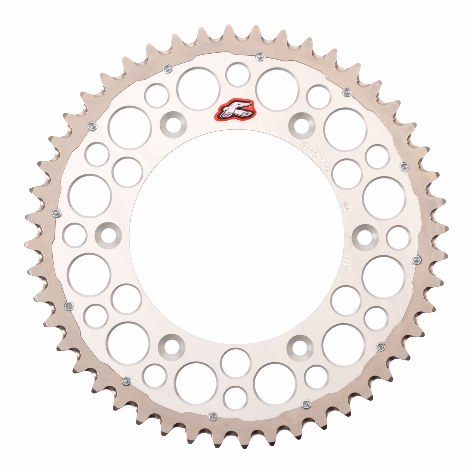 Renthal Sprocket Twinring Silver 48T Bi-Metal Grooved - Image 1
