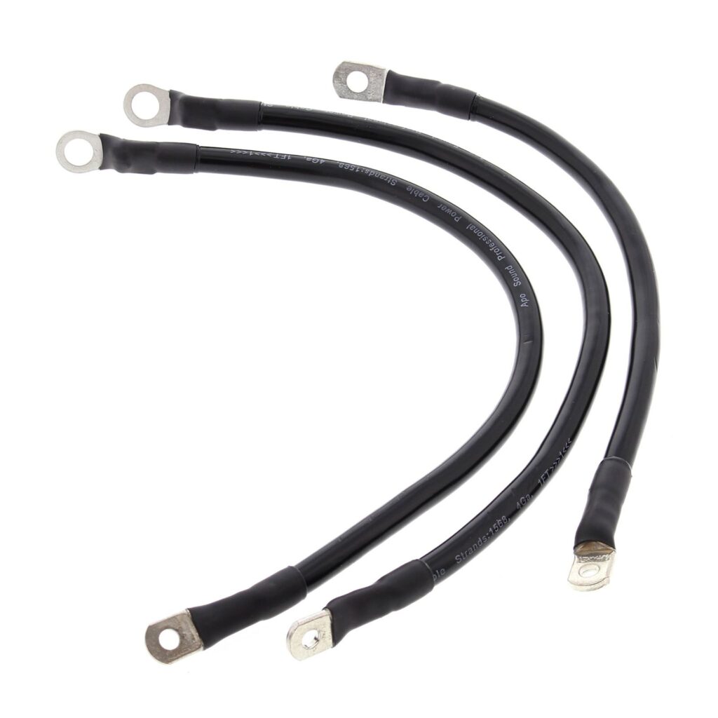Battery Cable Kit - Black. Fits FXR 1982-1988.