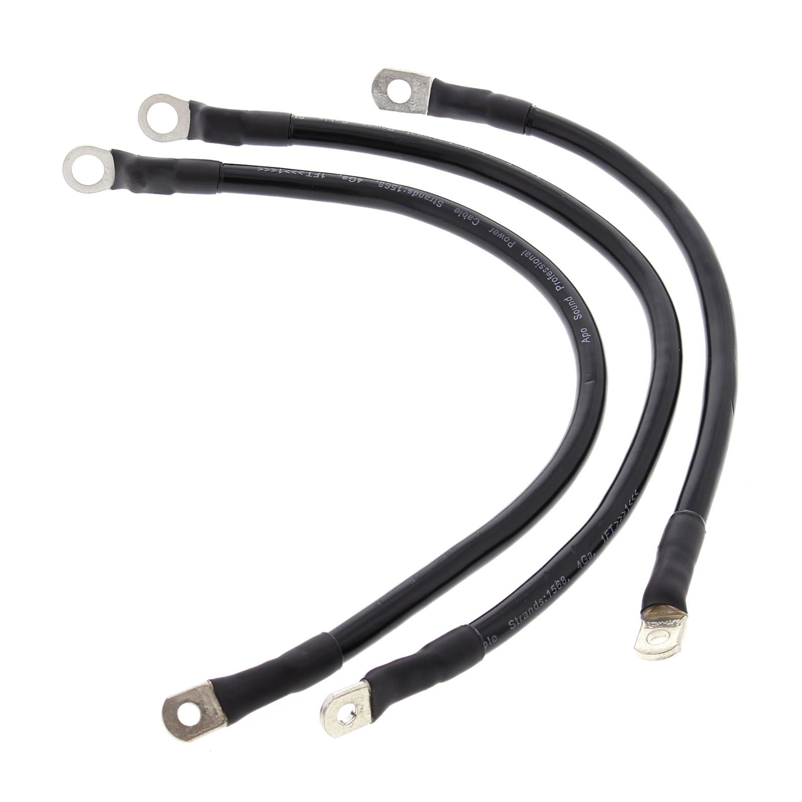 Battery Cable Kit - Black. Fits FXR 1982-1988. - Image 1