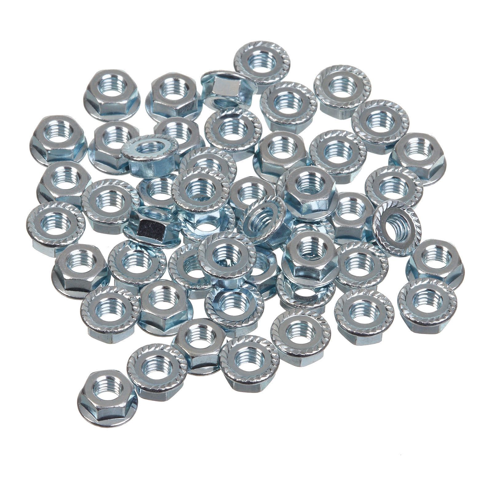 WHITES FLANGE NUT 6mm 10mm AF PKT=50 (thread pitch 6 x 1.0) - Image 1